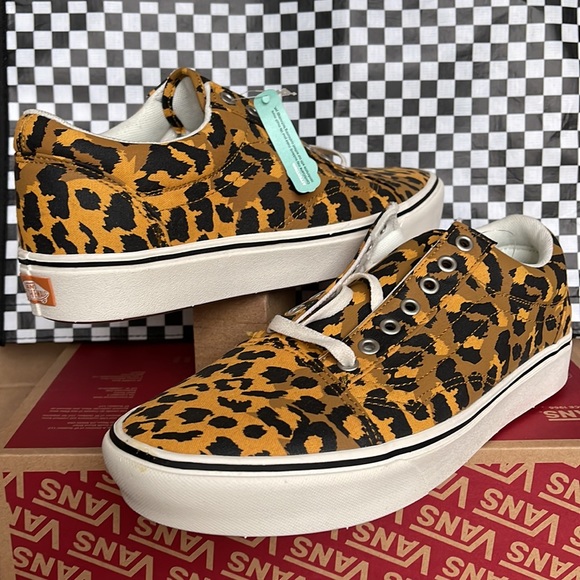 Vans Comfycush Old Skool Leopard Golden Brown /Golden Glow Men’s sneakers - Picture 9 of 16